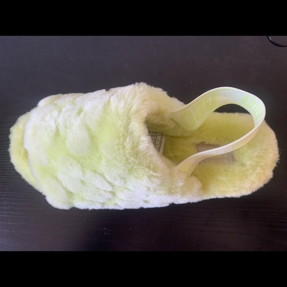 New UGG WOMEN'S FLUFF YEAH POLLEN POPPY SLIPPER SLIDES  S/N 1118459 - Picture 5 of 7